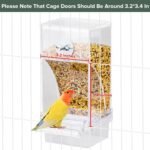 No Mess Bird Feeder & Water Dispenser Set - Automatic Feeding & Hydration, Parakeet Cage Accessories for Parrots, Cockatiels, Finches, Lovebirds & Budgies - Image 5