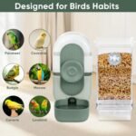 No Mess Bird Feeder & Water Dispenser Set - Automatic Feeding & Hydration, Parakeet Cage Accessories for Parrots, Cockatiels, Finches, Lovebirds & Budgies - Image 8