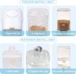 ELEVON Automatic Dog Cat Gravity Food and Water Dispenser Set with Pet Food Bowl for Small Large Pets Puppy Kitten Rabbit Large Capacity(White & Gray, 3.8L) - Image 7