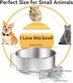 Bird Feeding Dish Cups, Bird Feeder for Cage, Parrot Food Bowl Cage with Clamp Holder, Rabbit Water Bowl, Birdcage Coop Water Feeder for Cockatiel Parakeet Macaw Finches Lovebirds, 2 Pcs - Image 3