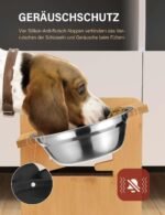 Vantic Elevated Dog Bowls-Adjustable Raised Dog Bowls with Stand for Small Size Dogs and Cats, Sturdy Bamboo Dog Feeder with 2 Stainless Steel Bowls and Non-Slip Feet - Image 6