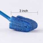 SLSON Aquarium Algae Scraper Double Sided Sponge Brush Cleaner Long Handle Fish Tank Scrubber for Glass Aquariums and Home Kitchen,15.4 inches - Image 4