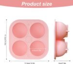 Silicone Dog Treats Molds for Woof Pupsicle Large Dog Toy, 4 Cavities Reusable Dog Treat Tray for Freezing Puppy Treat Mold for Making Dog Snack Easy to Release (Pink) - Image 3