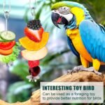 2pcs Bird Cage Food Holder, Stainless Steel Parrot Fruit Skewer with Hook Bird Fruit Feeder Bird Supplies Foraging Toys for Macaw Parakeet Parrot Budgie - Image 6