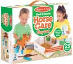 Melissa & Doug Feed & Groom Horse Care Play Set With Plush Stuffed Animal (23 pcs) - Pretend Play Horse Plush Toys For Girls And Boys Toddlers Ages 1+, Multi-colored - Image 4