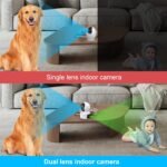 Dual Lens Bluetooth Indoor Camera,5GHz & 2.4GHz WiFi Security Camera,5MP Baby Camera Pet Camera Indoor,Two-Way Talk,355° Pan/Tilt,Plug in - Image 4