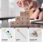 Bird Stand Perch Toy with Rotating Balls, Bird Toys for Parakeets, 7in Natural Pine Parrot Stand, Fun Toy for Birds Parrots Cockatiels Budgies Budgerigars Parrotlets Lovebirds (1 Pcs) - Image 8