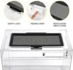 Reptile PC Terrarium, Anti Breakage 12x7x9 inch Amphibians Tank Starter Kits, Top Sliding Door Screen Ventilation Mini Habitat Cages, Hygrometer Thermometer, Hide Cave, Vines, Tweezer, Sprayer - Image 4