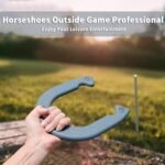 Horseshoes Outside Game Set - Universal Size Lawn Horseshoes Outdoor Games for Parties Beach Backyard, Includes 4 Horseshoes, 2 Steel Stakes and Durable Carrying Bag - Image 7