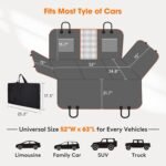 MIXJOY Back Seat Extender for Dogs, Hard Bottom Dog Car Seat Cover for Back Seat Protector, Waterproof Dog Backseat Cover for Car, Foldable Dog Hammock for Car Travel Accessories, Black - Image 5