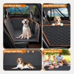 MIXJOY Back Seat Extender for Dogs, Hard Bottom Dog Car Seat Cover for Back Seat Protector, Waterproof Dog Backseat Cover for Car, Foldable Dog Hammock for Car Travel Accessories, Black - Image 7