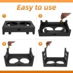 Adjustable Dog Bowls (1.5L＆2.5L) with Anti-Slip Foot in 3 Heights (3.9'',7.8'',11.8'') Raised Feeding Bowls for Small Large Medium Pets Dogs Cats Raised Bowls Elevated Bowl in Black - Image 5