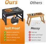 Adjustable Dog Bowls (1.5L＆2.5L) with Anti-Slip Foot in 3 Heights (3.9'',7.8'',11.8'') Raised Feeding Bowls for Small Large Medium Pets Dogs Cats Raised Bowls Elevated Bowl in Black - Image 7