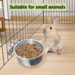 Tfwadmx 2 Pcs Bird Feeding Dish Cups,Parrot Food Bowl Clamp Holder Coop Cup Bird Cage Water Bowl for Parakeet African Greys Conure Cockatiels Lovebird Budgie Chinchilla - Image 8