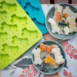 Messy Mutts Silicone Bake & Freeze Treat Making Mold | 2 Pack | 12 Bone Shaped 1 oz Molds | 9" x 9" Tray | Dishwasher, Freezer, Oven Safe | Blue/Green - Image 7