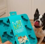 Messy Mutts Silicone Bake & Freeze Treat Making Mold | 2 Pack | 12 Bone Shaped 1 oz Molds | 9" x 9" Tray | Dishwasher, Freezer, Oven Safe | Blue/Green - Image 9