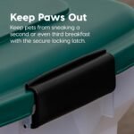 Remington WeatherPro Airtight Dog Food Storage Container, Up to 22 lbs, Attachable Wheels, For Dog Cat Bird and Other Pet Food Storage Bin, Keep Fresh, Translucent Body, Green - Image 6