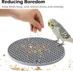 2Pcs Bird Foraging Toys Puzzle, Bird Slow Feeder Mats, Interactive Parrot Foraging Toys to Increase Feeding Time, Bird Enrichment Toys for Parakeet, Cockatiel, African Grey, Conure, Budgies - Image 4