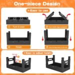 Elevated Dog Bowls with 2 Stainless Steel Dog Food Bowls 5 Height Adjustable Raised Dog Bowl Stand Non-Slip Dog Feeder Adjusts to 3.1”, 9”, 10”, 11”, 12” Tall for Medium Large Dogs - Black - Image 7