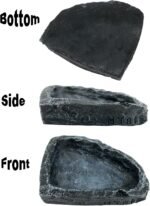 2 Pack Reptile Feeding Dish Corner Bowl, Reptile Water Dish Food Bowl, Reptile Feeding Terrarium Bowls for Bearded Dragon Lizard Frog Gecko Tortoise Hermit Crab - Image 5