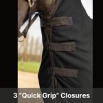 RESISTANCE Long Lasting & Warm Soft Fleece Contour Cooler Blanket for Horse (Medium (68"-72"), Black) - Image 4