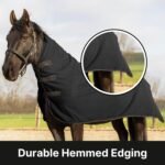 RESISTANCE Long Lasting & Warm Soft Fleece Contour Cooler Blanket for Horse (Medium (68"-72"), Black) - Image 5
