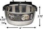 MidWest Homes for Pets Snap'y Fit Stainless Steel Food Bowl / Pet Bowl, 1 qt. for Dogs & Cats, Silver - Image 6