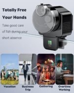 Pawfly Automatic Fish Feeder for Aquarium Auto Timer Fish Feeder for 60 ml Adjustable Fish Food Dispenser Holiday Timer for Pellets Flakes & Strips, Battery Operated (Battery Not Included) - Image 9