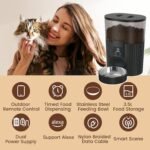 Automatic Cat Feeder, WiFi Pet Feeder for cat/Dog Compatible with Alexa & Echo, 15 Cup Timed Cat Food Dispenser for Remote Feeding, up to 10 Meals Per Day with APP Control - Image 3