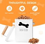 Dog Food Container, Dog Food Storage Container with Metal Lids, Dog Treat Storage with Dry Food Scoop, Airtight Dog Food Storage Container for Kitchen Counter, Metal Pet Food Container - Image 5