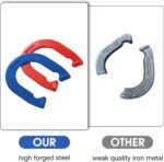Horseshoes Outside Game, Horseshoes Outdoor Games Set Heavy Duty Steel 4 Horse Shoes & 2 Stakes, Horse Shoes Outdoor Games for Adults and Family - Ideal for Backyard, Lawn, Beach - Image 3