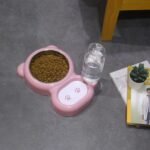 Dog Bowls, Cat Food and Water Bowl Set with Water Dispenser and Stainless Steel Bowl for Cats and Small Dogs - Pink - Image 9