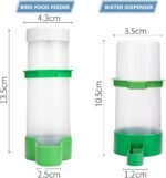 Bird Feeder & Water Dispenser Set, Automatic Bird Feeder, 2PCS 90ml Water Feeder, 1PCS 150ml Food Feeder, BPA Free, for Parrot, Budgie, Lovebirds, Cockatiel - Image 3