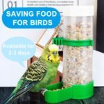 Bird Feeder & Water Dispenser Set, Automatic Bird Feeder, 2PCS 90ml Water Feeder, 1PCS 150ml Food Feeder, BPA Free, for Parrot, Budgie, Lovebirds, Cockatiel - Image 4