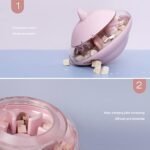 Interactive Treat Dispensing Dog Toys, UFO Shaped Dog Interactive Toys for Boredom, Rotating Food Puzzle for Dogs and Puppies, Dog Enrichment Toys and Treat Dispenser for Pets (Blue) - Image 3