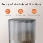 WOPET Automatic Cat Feeder 4L WiFi Cat Food Dispenser with APP Control for Slow Feeding,10S Voice Record,1-10 Meals Per Day for Cats and Dogs,Black - Image 8