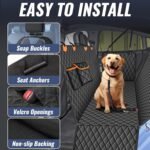 100% Waterproof Dog Car Seat Cover for Back Seat, Large Hammock and Pet Protector, Suitable for Small and Large Dogs, Cars, Trucks, SUVs,Standard - Image 3