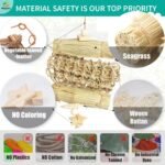 Natural and Dye-Free Seagrass Bird Toys for Cockatiels Chewing, Shredding, and Foraging Ideal for Parrotlets, Cockatiels, Conures, Parakeets, Budgies, Love Birds and More - Image 4