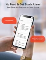 WOPET Automatic Cat Feeders,5L WiFi Pet Feeder with APP,Schedule Feeding Pet Dry Food Dispenser for Cats,10s Voice Recording,Up to 10 Meals per Day,Black - Image 5