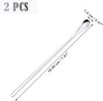 metulip 2Pcs Reptile Food Feeding Spoon Powder Fruit Mixing Stirring Spoon 7.81Inch Stainless Steel Long Handle Spoon fit Crested Gecko Gargoyle Bearded Dragon - Image 7