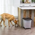 IRIS USA WeatherPro Airtight Dog Food Storage Container, Up to 25 lbs, Removable Wheels, for Dog Cat Bird and Other Pet Food Storage Bin, Keep Fresh, Translucent Body, Clear/Black - Image 4