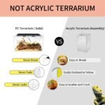 Reptile Terrarium,10 Gallon Reptile Tank 20" x 10"x 11",for Insect，Fish，Tarantula，Hermit Crab，Jumping Spider，Iguana，Tortoise，Leopard Gecko，Frog，Bearded Dragon - Image 3