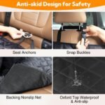 Kytely Dog Car Seat Cover for Back Seat,Waterproof Hammock with Mesh Window, Anti-Scratch Nonslip Car Seat Protector for Dogs, 600D Heavy Duty Dog Seat Cover for Cars Trucks and Suvs - Image 8