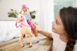 Barbie Doll & Toy Horse Set, Blonde Fashion Doll in Riding Outfit & Light Brown Horse with Saddle, Bridle & Reins - Image 3