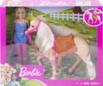 Barbie Doll & Toy Horse Set, Blonde Fashion Doll in Riding Outfit & Light Brown Horse with Saddle, Bridle & Reins - Image 7
