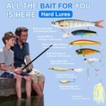 Fishing Lures Tackle Box Bass Fishing Kit Including Animated Lure,Crankbaits,Spinnerbaits,Soft Plastic Worms, Topwater Lures,Hooks,Saltwater & Freshwater Fishing Gear for Bass,Trout, Salmon. - Image 4
