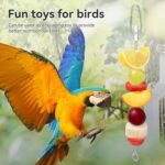 Bird Cage Food Holder Fruit Hanger 3Pcs, Parrot Fruit Vegetable Skewer Fruit Hanger Bird Cage Feeder Foraging Toy for Parakeet Budgie Macaw - Image 6