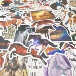 AOWDIAO 100 Pieces Horse Stickers, Horse Riding Stickers Pack for Water Bottle, Laptop, Car, Luggage, Horse Gifts for Girls Women Kids - Image 3