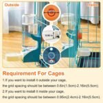 VCEPJH No Mess Bird Feeder with Water Dispenser, Automatic Parrot Feeder Drinker Parakeet Seed Dispenser Food Container with Cage Perch for Lovebirds Conures Budgies Canary Finch (4Pcs) - Image 7