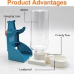 VCEPJH No Mess Bird Feeder with Water Dispenser, Automatic Parrot Feeder Drinker Parakeet Seed Dispenser Food Container with Cage Perch for Lovebirds Conures Budgies Canary Finch (4Pcs) - Image 8